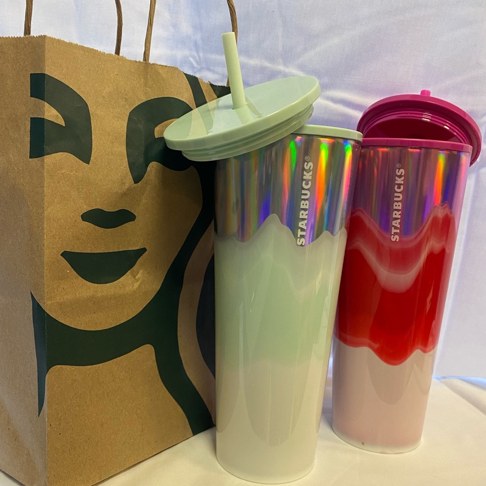 Starbucks 2021 Winter Ombré Holiday Tumbler Set